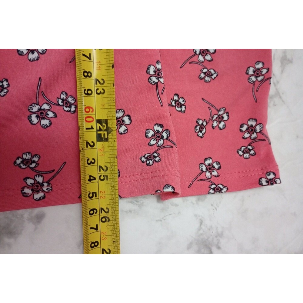Liz Claiborne Pink Floral Blouse Cap Sleeve Zip Back Size XXL - Picture 7 of 7